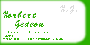 norbert gedeon business card